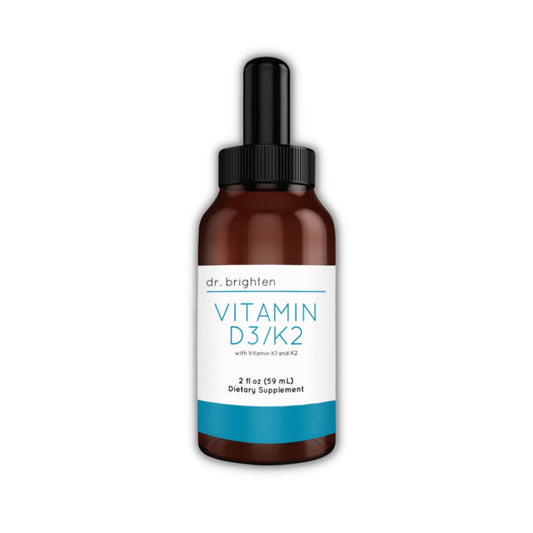 Pre-Order | Arrives in 5–10 Days – Dr. Brighten Vitamin D3/K2 — Highly Concentrated Liquid D3 K2 Drops — Dietary Supplement for Strong Immune System and Bone Health, 2 Fl Oz
