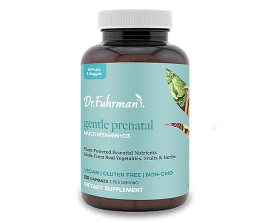Pre-Order | Arrives in 5–10 Days – Dr. Fuhrman's Gentle Prenatal Multivitamin & Mineral Supplement with Iron - 120 capsules
