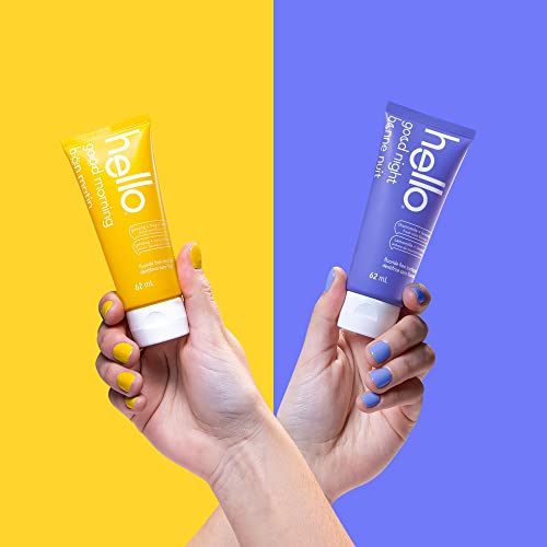 Hello Good Morning Fluoride Free Toothpaste, Meyer Lemon with Fresh Mint, Vegan, SLS Free, 62 ml