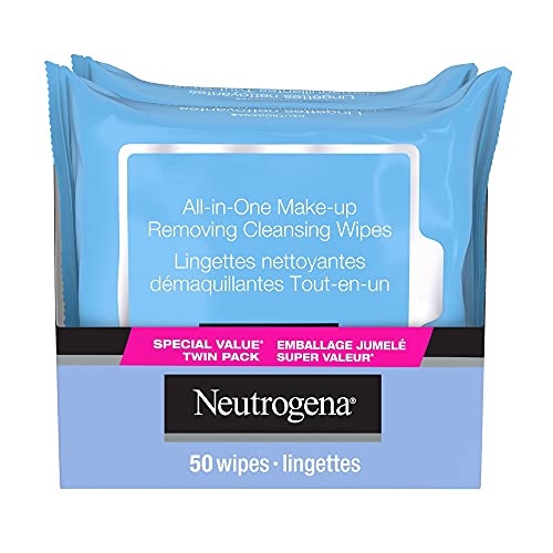 Neutrogena Make-up Remover Cleansing Wipes, Alcohol & fragrance-free, Facial Wipes, 20 Single wrapped wipes