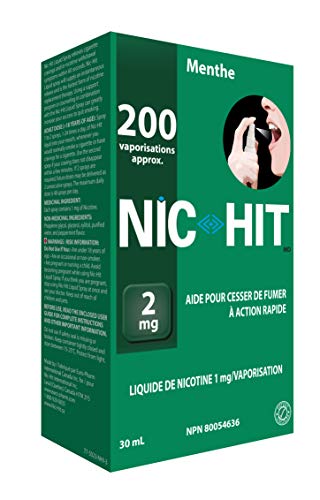 Quit Smoking Aid Nicotine Spray Nic-Hit Mint Flavor 2mg - 200 Sprays