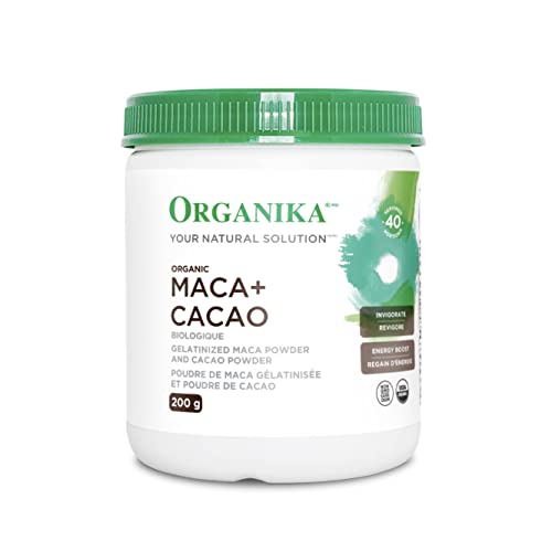 Organika Organic Maca and Cacao Powder- Gelatinized for Easy Absorption, Adaptogenic- 200g