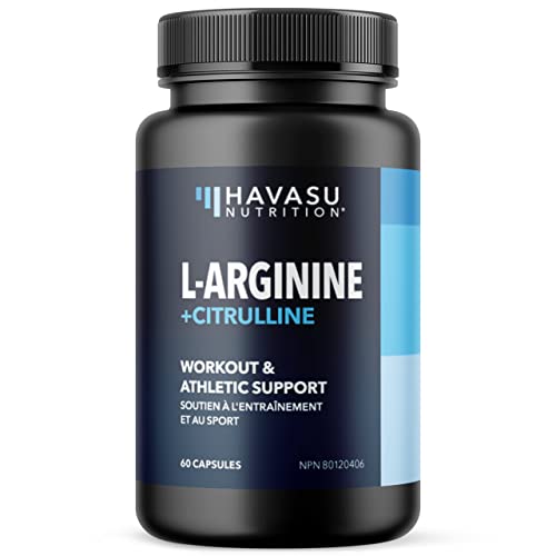 L-Arginine & L-Citrulline Supplement | Stamina, Endurance, Workout & Performance Support for Men | 500mg | L Arginine Nitric Oxide Pills Plus L Citrulline | 60 Capsules Vegan, Third-Party Tested