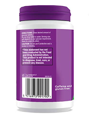 Lift | Fast-Acting Glucose Chewable Energy Tablets | Blueberry | 50 ct Jar (Pack of 1)