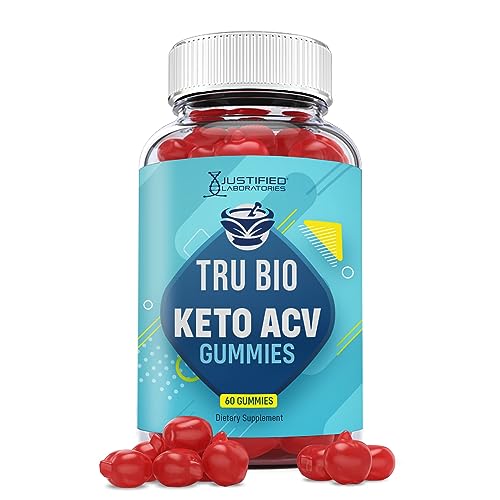 Justified Laboratories Tru Bio Keto Gummies 1000MG ACV with Pomegranate Juice Beet Root B12 60 Gummys