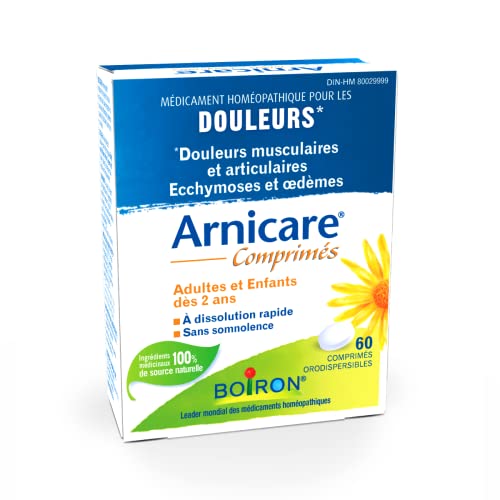 Pre-Order | Arrives in 5–10 Days – Boiron Arnicare Tablets, 60 Tablets, Homeopathic Medicine for Muscle and Joint Pain Relief, Swelling from injuries, Bruise & Brusing, from Natural Sourced Plants Including Arnica Montana
