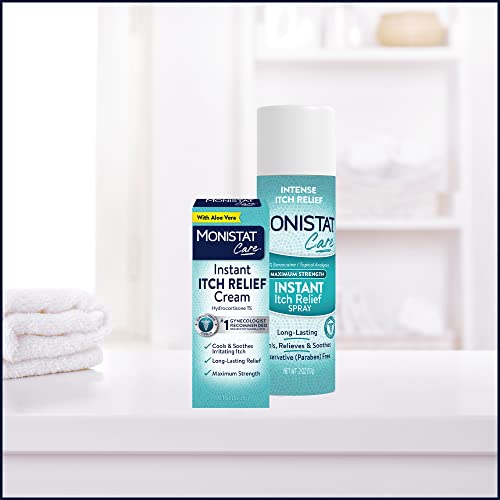 Monistat Care Instant Itch Relief Cream-Max Strength - Cools & Soothes, (Packaging may vary), White, 1 Oz