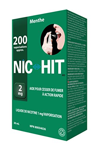 Quit Smoking Aid Nicotine Spray Nic-Hit Mint Flavor 2mg - 200 Sprays