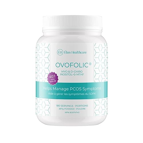 Ovofolic PCOS Supplement for Women - Boost Fertility, Hormonal Balance, and PCOS Support - Myo-Inositol, D-Chiro Inositol, Active Folate - High Potency PCOS Supplements (180 servings, 387g Jar)