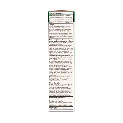 Pre-Order | Arrives in 5–10 Days – Bactine First Aid Spray for Pain Relief and Itch Relief, Antiseptic, Anesthetic and No Sting Formula, 105 ml