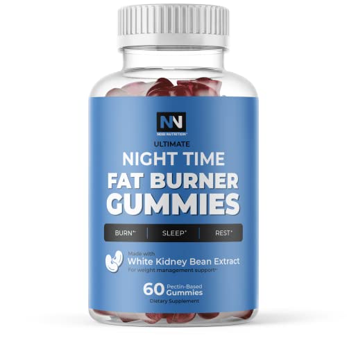 Night Time Fat Burner Gummies | Weight Loss & Sleep Support Supplement | Slimming Hunger Suppressant & Metabolism Booster to Shred Belly Fat While You Sleep | Nighttime Diet Gummies for Women