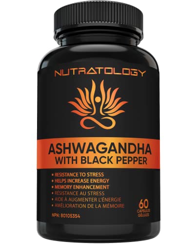 Organic Ashwagandha With Black Pepper For Improved Absorption. Resistant To Stress, Increases Energy Levels & Supports Memory Enhancement - 650MG Ashwagandha Per Capsule - 60 Capsules
