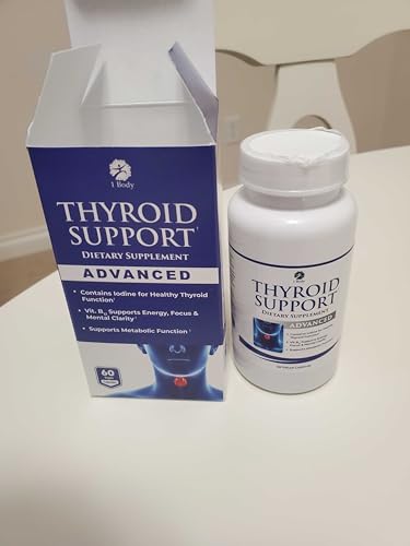 1 Body Thyroid Support Supplement with Iodine, Vitamin B12, Zinc, 60-Day Supply, 2 Pack