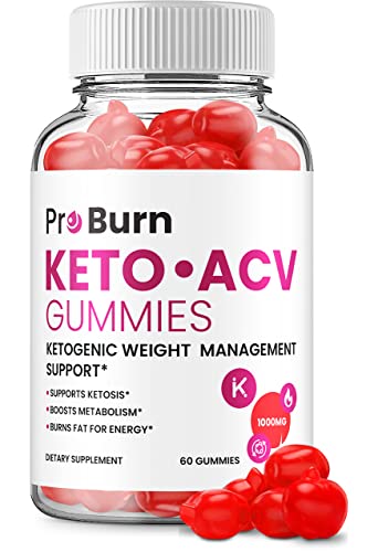 Pro Burn Keto Plus ACV Gummies Pro Burn ACV Advanced Keto Formula Shark Plus Apple Cider Vinegar Keto Tank Gummies Dietary Supplement B12 Beet Root Juice (60 Gummies)