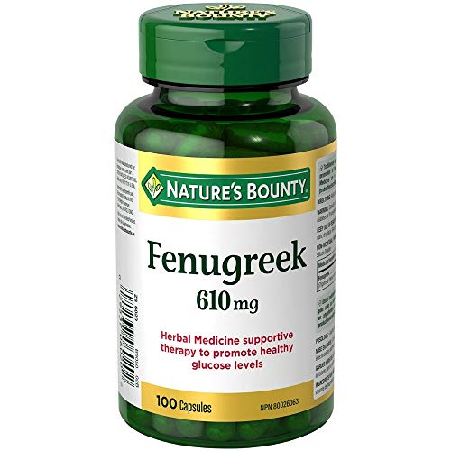 Nature's Bounty Fenugreek Supplement, 610Mg, 100 Capsules, Multi-colored