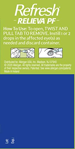 Refresh Relieva PF Lubricant Eye Drops, Preservative-Free, 0.01 Fl Oz Single-Use Containers, 30 Count
