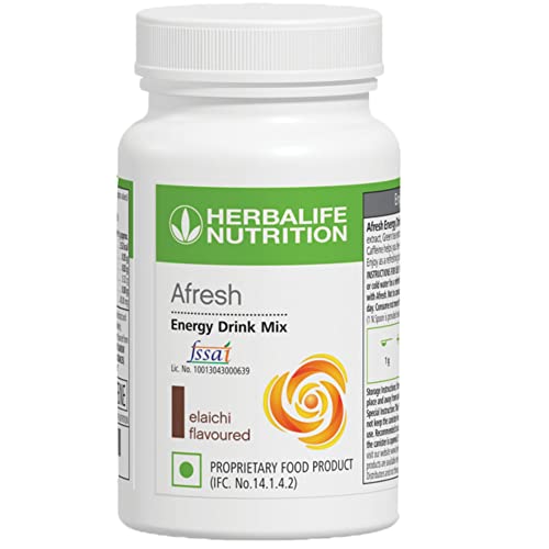 Herbalife Afresh Energy Drink Mix - 50 Grams , Select from 7 Afresh Herbalife Flavors (Elaichi Cardamom)