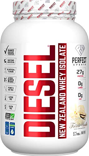 PERFECT SPORTS Diesel New Zealand Whey Isolate, French Vanilla, 2lb/908 Grams