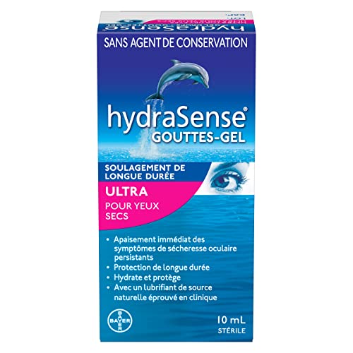 HydraSense Ultra Eye Gel Drops, for Dry Eyes, Fast and Long-lasting Relief, Preservative Free, 10 ml.