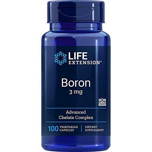 Life Extension Boron 3 mg With Riboflavin (Vitamin B2) – Supports Healthy Bones, Hormone Activity & Immune Function – Gluten-Free, Non-GMO – 100 Vegetarian Capsules