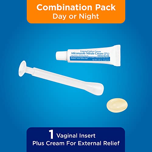 Pre-Order | Arrives in 5–10 Days – Amazon Basic Care Miconazole 1, Miconazole Nitrate Vaginal Insert (1200 mg) Softgel and 0.32 Oz Miconazole Nitrate Cream (2%) Combination Pack, 1-Day Treatment For Vaginal Yeast Infection