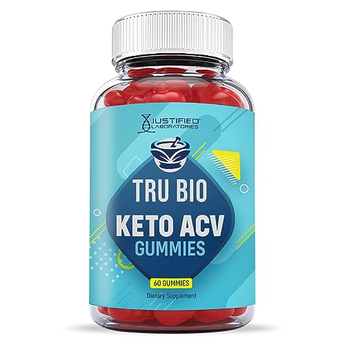 Justified Laboratories Tru Bio Keto Gummies 1000MG ACV with Pomegranate Juice Beet Root B12 60 Gummys