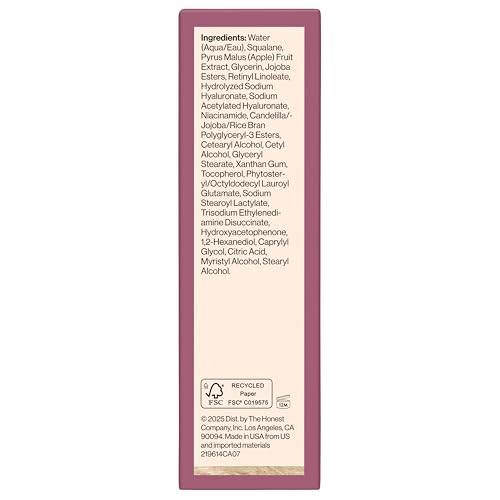 Honest Beauty Honestly Pure Nightly Retinyl Serum | Moisturizes, Exfoliates, + Reduces Fine Lines | Gentle for Sensitive Skin, Fragrance Free, Vegan | 1 fl oz