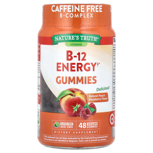 Nature's Truth
B-12 Energy Gummies, Natural Peach Raspberry, 48 Vegan Gummies