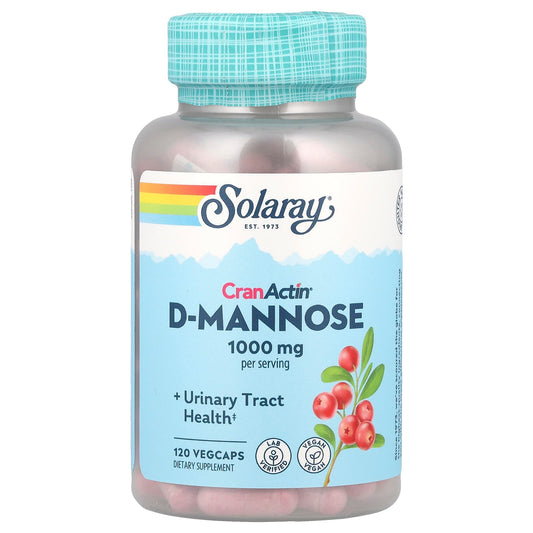 Pre-Order | Arrives in 5–10 Days – Solaray
CranActin® D-Mannose, 1,000 mg, 120 VegCaps (500 mg per VegCap)
