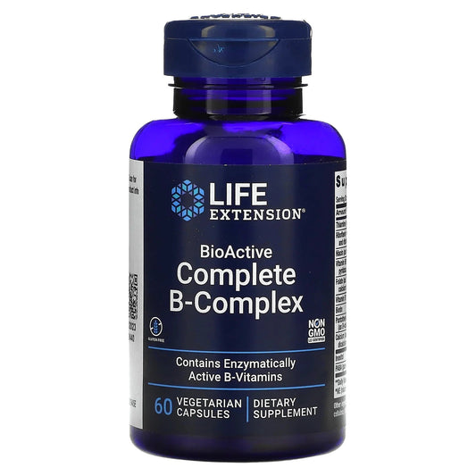 Life Extension
BioActive Complete B-Complex, 60 Vegetarian Capsules