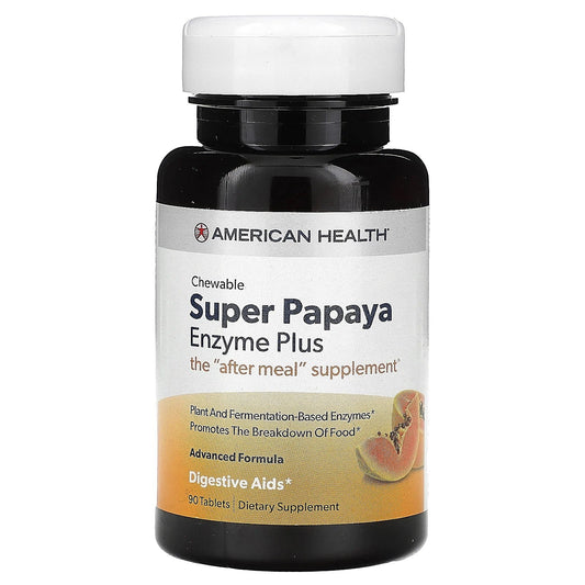Pre-Order | Arrives in 5–10 Days – American Health
Super Papaya Enzyme Plus, 90 Tablets