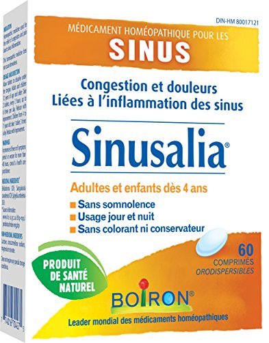 Pre-Order | Arrives in 5–10 Days – Boiron Sinusalia, 60 Tablets, Homeopathic Medicine for Nasal Congestion and Pain Related to Sinus Inflammation Like Stuffy Nose and Sinus Pressure, Non-Drowsy, For Ages 4 to Adult