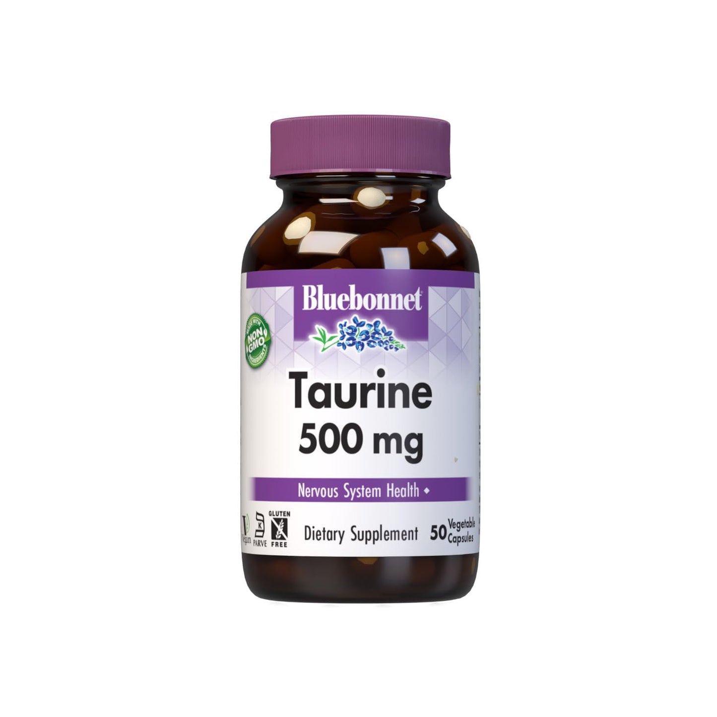Pre-Order | Arrives in 5–10 Days – Bluebonnet Taurine 500 mg Vitamin Capsules, 50 Count