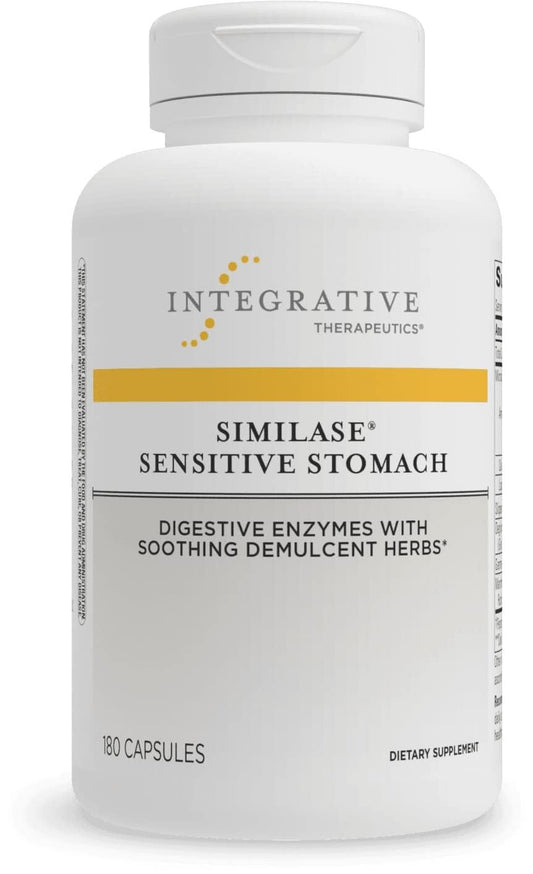 Integrative Therapeutics - Similase Sensitive Stomach - Clinician-Developed - Digestive Enzymes with Soothing Herbs* - Vegan - 180 Vegetable Capsules