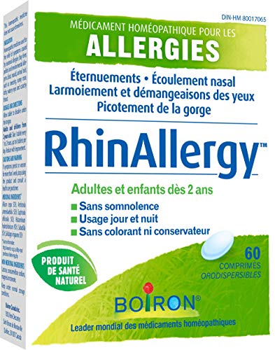 Pre-Order | Arrives in 5–10 Days – Boiron RhinAllergy for Relief from Allergy Symptoms of Sneezing, Runny Nose, and Itchy Eyes or Throat- 60 Tablets
