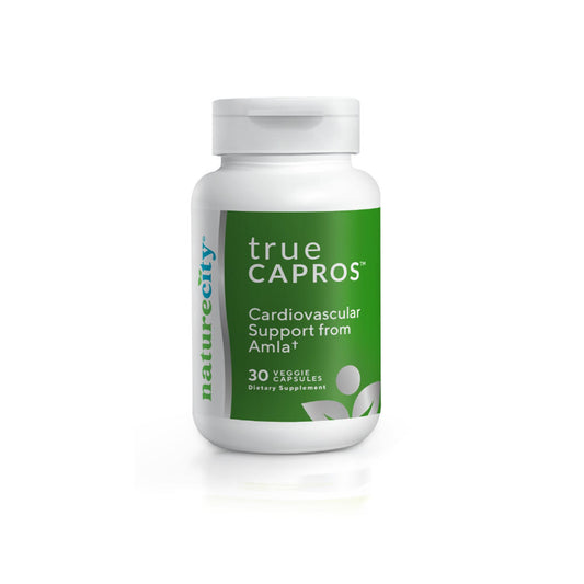 NatureCity True-Capros Amla Fruit Extract Supplement Polyphenol Antioxidant Power Supports Cardiovascular Heart Health (30 Veggie Capsules) Non-GMO Vegan Friendly and Soy Free