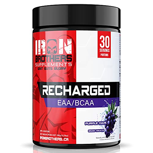 Recharged BCAA/EAA Supplement | Purple Haze Grape Amino Acids Intra Workout Powder For Workout Muscle Recovery | 30 Serves | L-Leucine, L-Isoleucine, Electrolytes & AstraGin - Sugar Free Powder For Workout Muscle Recovery | 30 Serves | L-Leucine, L-Isoleu