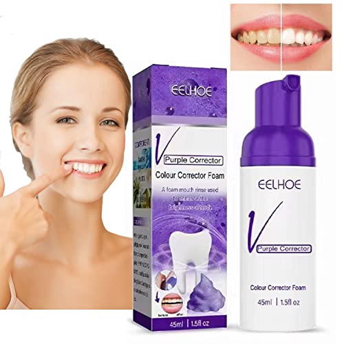 Purple Toothpaste, Foam Toothpaste for Teeth Whitening, Whitening Toothpaste for Teeth Cleaning, Deeply Cleaning Gums,Stain Removal, Brightness and Reduce Yellowing