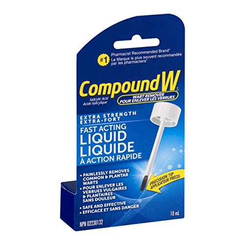 Pre-Order | Arrives in 5–10 Days – Compound W Wart Remover, Extra-Strength Fast Acting Liquid Salicylic Acid - 10ml - For Treatment & Common/Plantar Wart Removal