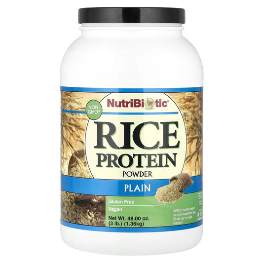 NutriBiotic
Rice Protein Powder, Plain, 3 lb (1.36 kg)