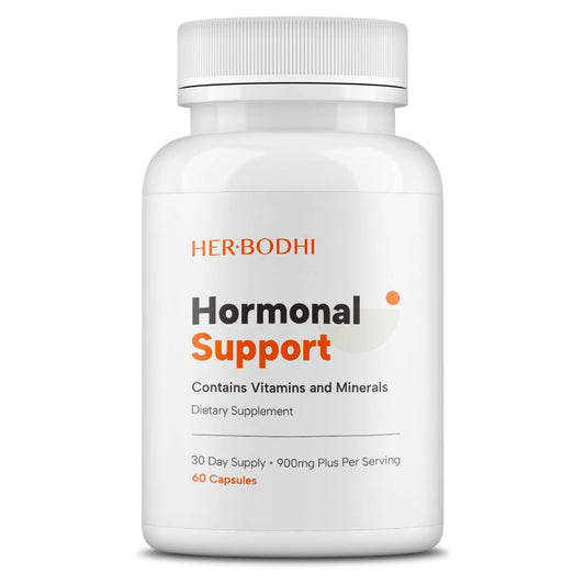 Her Bodhi Hormonal Support - Hormone Balance Supplement for Women, PMS Support Supplement & Hormone Harmony for Women, Supports Energy, Mood Swings, Hot Flashes, Menopause Hormonal Balance (60 Caps)
