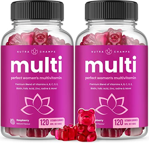 Multivitamins for Women | Womens Multivitamins Gummies | Bones, Brain, Heart, Immune & Energy Supplement | Womens Vitamins A, B, C, D, E, Biotin & Folic Acid | 120 Gummies (2 Pack)