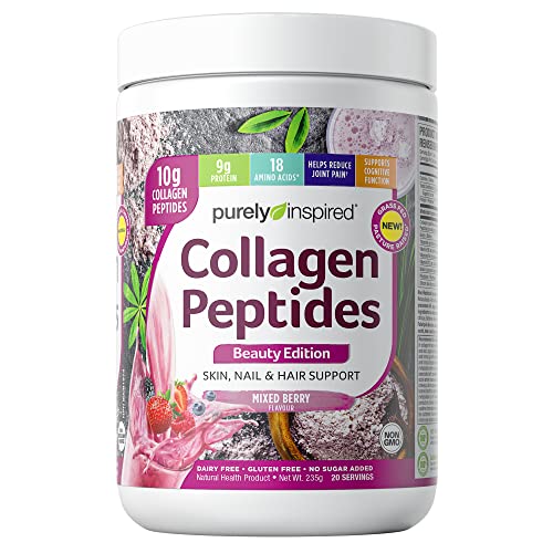 Pre-Order | Arrives in 5–10 Days – Collagen Powder, Purely Inspired Collagen Peptides Powder, Beauty, Supports Skin, Hair and Nail, Joint Pain Support, Mixed Berry, 20 Servings