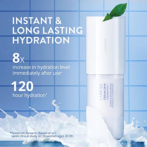 LANEIGE Mini Cream Skin Toner & Moisturizer: 2-in-1 Amino Acid Rich Liquid, Soothe, Hydrate, and Strengthen Skin's Moisture Barrier, 1.6 fl. oz.