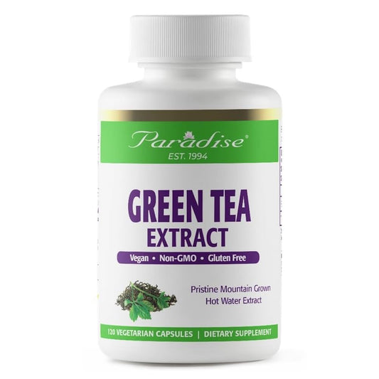 Pre-Order | Arrives in 5–10 Days – Paradise Green Tea Extract, Super Potent, Ultra Pure, 100% Naturally Extracted, Non GMO, Gluten Free, 120 Vegetarian Capsules