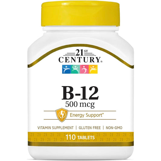 21st Century B-12 500 mcg Tablets, 110-Count (Pack of 2)