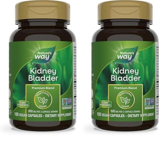 Nature's Way Kidney Bladder, Traditional Herbs Supplement, 900mg Per Serving, 100 Vegan Capsules (Pack of 2)