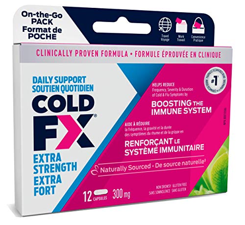 Pre-Order | Arrives in 5–10 Days – COLD-FX Extra Strength, Ginseng, Extract, Reduce Chance Cold and Flu, Support Immune System - 12 Capsules, 0.050 pound