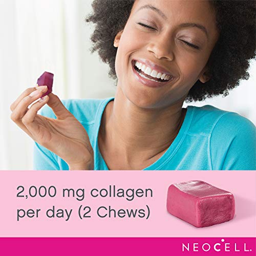 NeoCell Beauty Bursts Collagen Soft Chews, Supports Healthy Looking Hair, Skin and Nails, Source of Antioxidants, 60 chews
